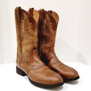 Ariat Heritage Hackamore Mens 10 D Brown Leather Western Cowboy Boots 10019989